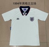 1994 Adult Thai version England home white retro soccer jersey football shirt