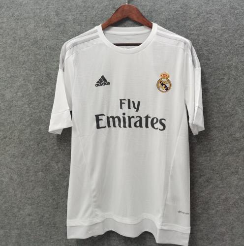 Retro 15-16 RM white soccer jersey football shirt