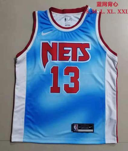 20/21 New Men Brooklyn Nets Harden 13 blue basketball jersey shirt L020#