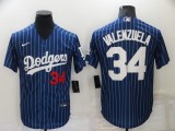 22 Men's Los Angeles Dodgers Valenzuela 34 MLB Jersey