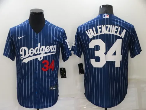 22 Men's Los Angeles Dodgers Valenzuela 34 MLB Jersey