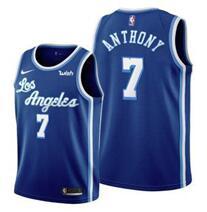 Retro Men Los Angeles Lakers Anthony 7 blue basketball jersey