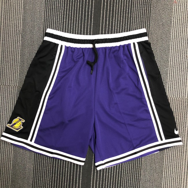 2022 Los Angeles lakers purple basketball shorts