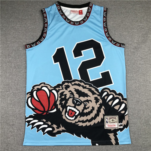 20/21 Men Bears Morant 12 blue printing version basketball jersey