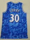 20/21 New Men Golden State Warriors Curry 30 blue constellation basketball jersey