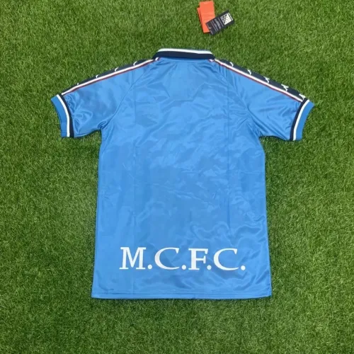 Retro 98-99 man city home blue soccer jersey football shirt