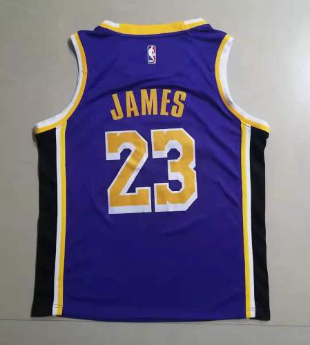 20/21 New Men Los Angeles Lakers James 23 purple basketball jersey L012#