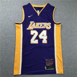 Men Los Angeles Lakers Bryant retired version purple basketball jersey 24