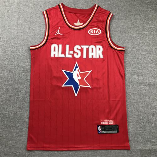 Adult All-Star Alphabet brother red basketball jersey 34