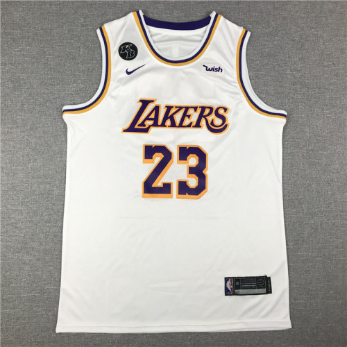 20/21 New Men Los Angeles Lakers Bryant 23 white basketball jersey