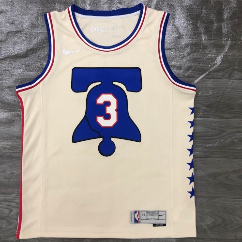 20/21 New Men Philadelphia 76ers Iversen 3 reward version white basketball jersey