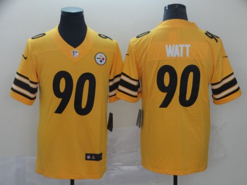 20/21 New Men Steelers Watt 90 yellow NFL jersey