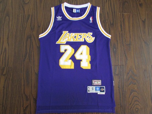 Men Los Angeles Lakers Bryant purple mesh retro basketball jersey 24