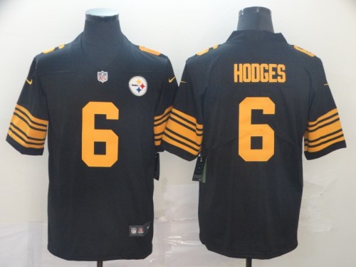 20/21 New Men Steelers Hodges 6 black yellow NFL jersey