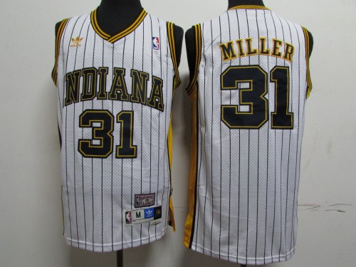 New Adult Indiana Pacers Ndiana retro beige basketball jersey 31
