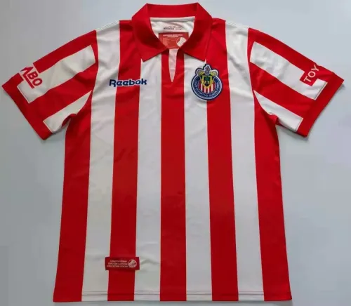 08 Adult Chivas home red retro soccer jersey football shirt