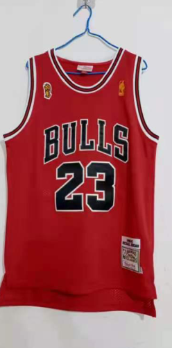 20/21 New Men Chicago Bulls Mitchellness Jordan 23 red basketball jersey shirt