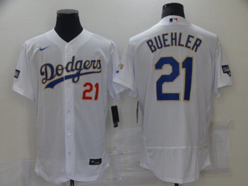 2022 Men's Los Angeles Dodgers BUEHLER  21 white MLB Jersey
