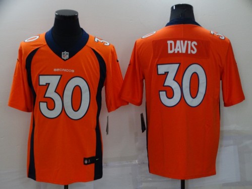 22 Men‘s Broncos DAVIS 30 orange basketball jersey