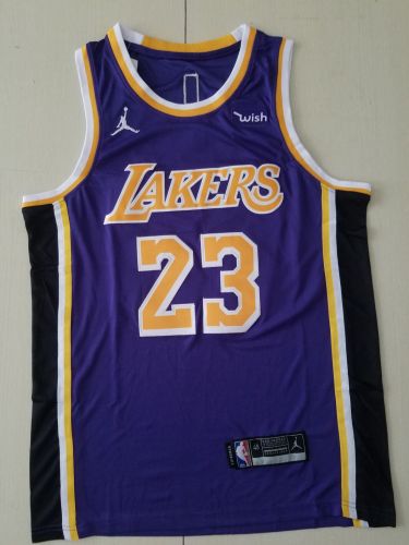 21/22 New Men Los Angeles Lakers James 23 purple new season basketball jersey