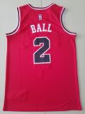 20/21 New Men Chicago Bulls Ball 2 red basketball jersey shirt