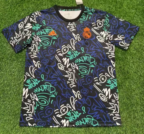 22-23 Thai version real madrid black club Soccer Jersey football shirt