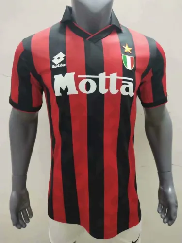 92-94 Adult Thai version AC home red retro soccer jersey football shirt