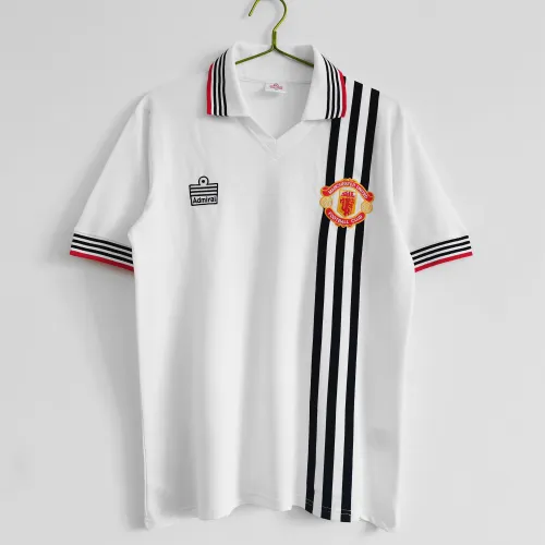 Retro 75-80 man u away white soccer jersey football shirt