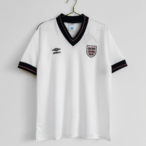 Retro 84-87 England home white soccer jersey football shirt