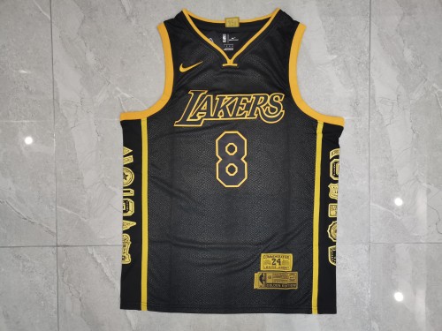 20/21 New Men Los Angeles Lakers Bryant 8 24 black basketball jersey