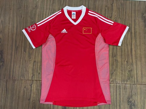 Retro 2002 China red soccer jersey football shirt