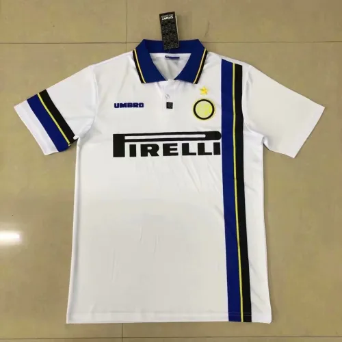 97-98 Adult inter away white retro soccer jersey football shirt