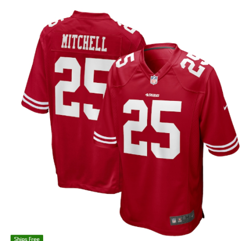 22 New Men 49ers MITCHELL 25 red NFL Jersey