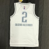 22 season Oklahoma City Thunder City version 2 Alexander basketball jersey