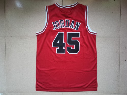 20/21 New Men Bulls Jordan 45 red basketball jersey