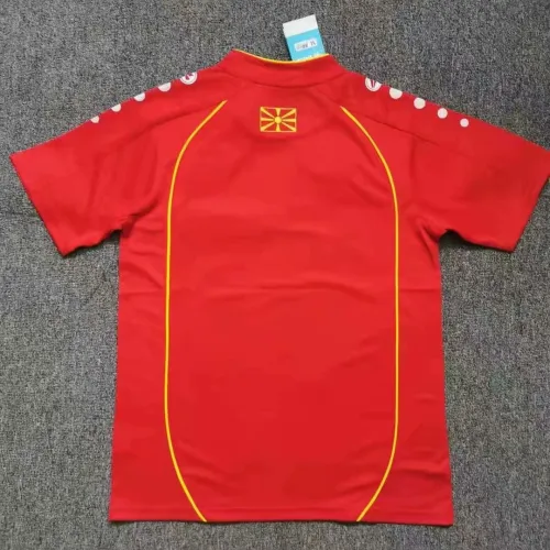 16 Adult Macedonia home red retro soccer jersey football shirt