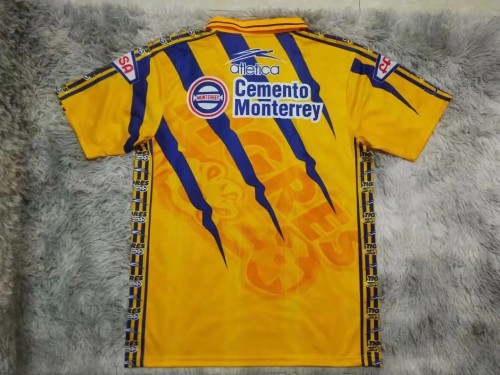 Retro 97-98 Tigres home yellow soccer jersey football shirt