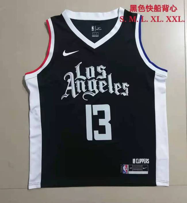 20/21 New Men Los Angeles Clippers George 13 black basketball jersey shirt L053#