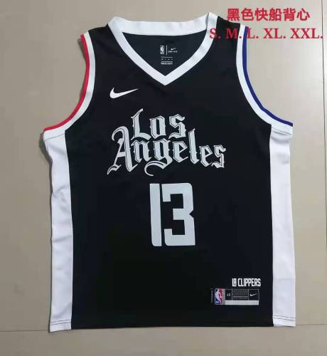 20/21 New Men Los Angeles Clippers George 13 black basketball jersey shirt L053#