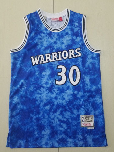 20/21 New Men Golden State Warriors Curry 30 blue constellation basketball jersey