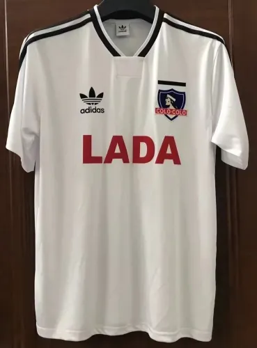 Retro 1991 Colo-Colo home white soccer jersey