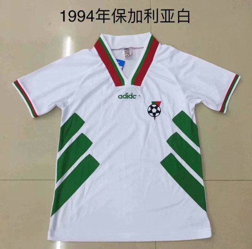 Retro Adult Thai version 1994 Bulgaria white soccer jersey football shirt