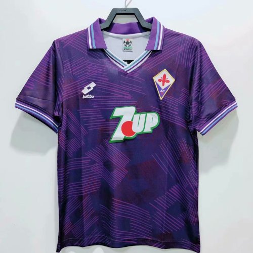Retro 92-93 Fiorentina home purple soccer jersey football shirt