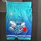 22 season Charlotte Hornets City version blue basketball shorts