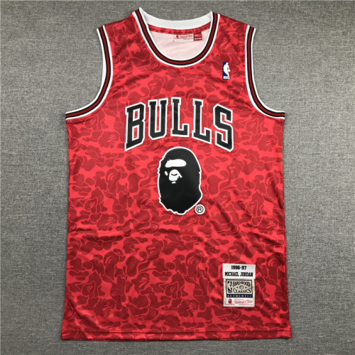 Men Chicago Bulls Ease monkey red basketball jersey 93