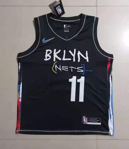 20/21 New Men Brooklyn Nets Irving 11 black basketball jersey shirt L009#