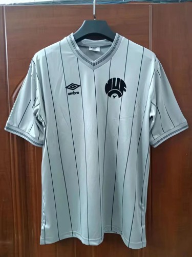 Retro 84-85 Newcastle United away grey soccer jersey football shirt