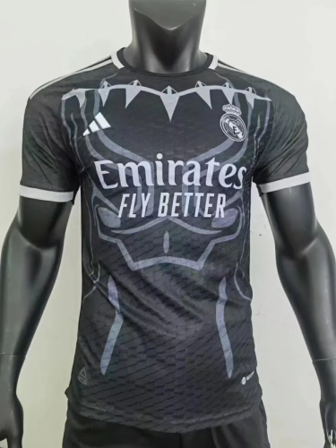 23/24 Top   player version  Real Madrid  black  soccer jersey football shirt