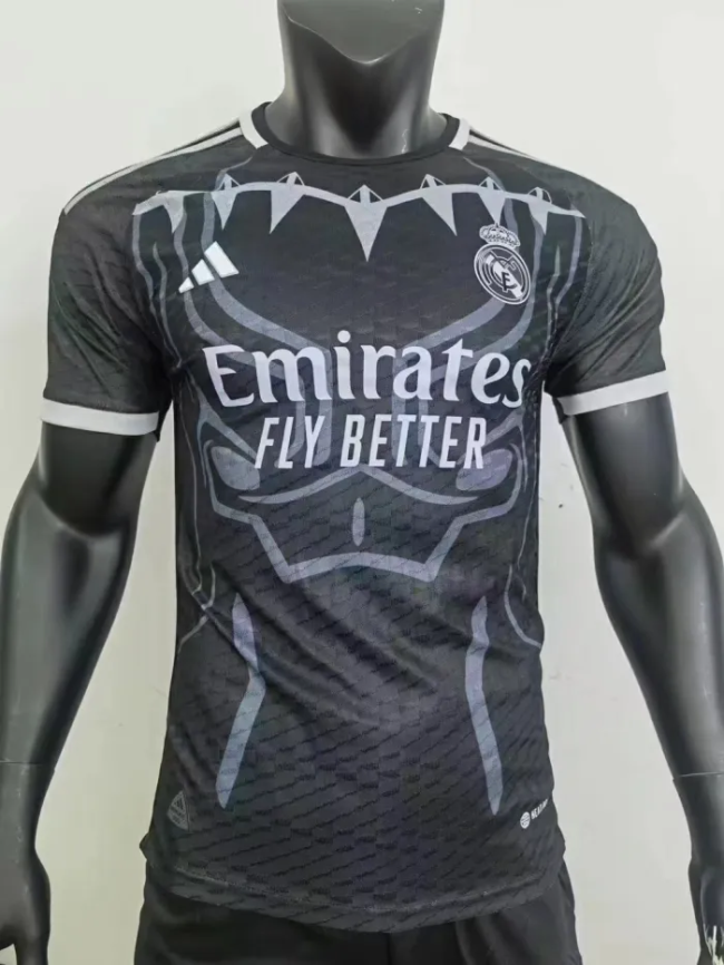 23/24 Top   player version  Real Madrid  black  soccer jersey football shirt