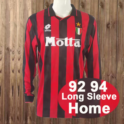 1992/1994 AC Milan Home Long Sleeve